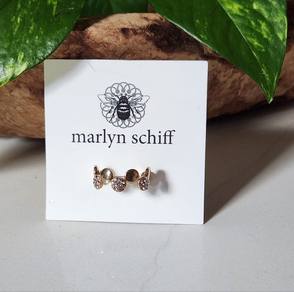 Marlyn Schiff Disc Pavé Adjustable Ring - Picture 3 of 8